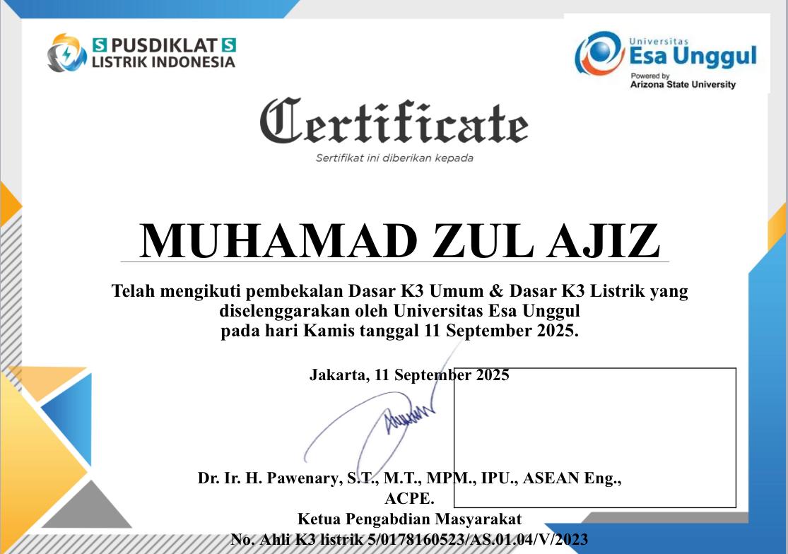 Certificate 1